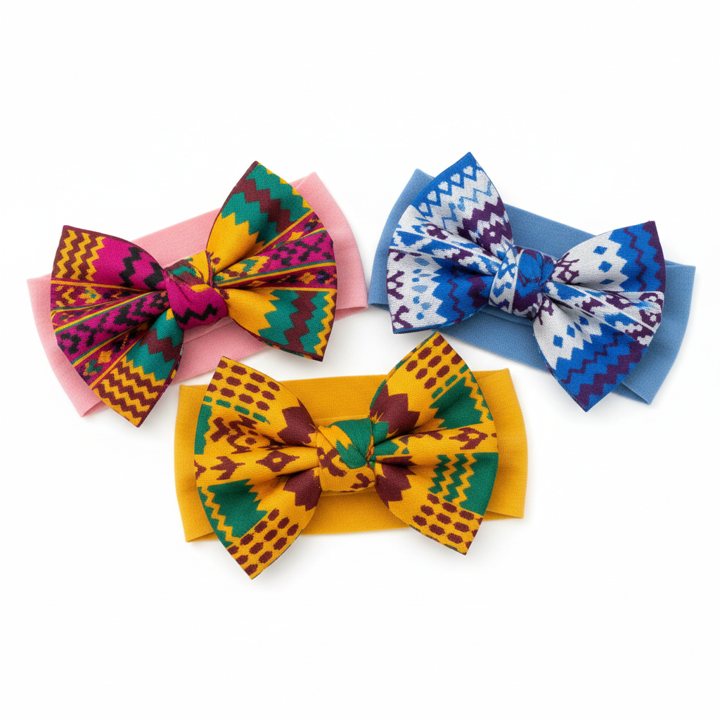 Kente Headband Set - African baby fashion